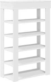 vidaXL Παπουτσοθήκη Λευκή 60x30x98 εκ. από Επεξεργασμένο Ξύλο