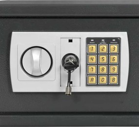 vidaXL Ψηφιακό Ασφαλές Σκούρο γκρι 42 x 37 x 20 εκ. Ατσάλι