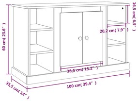 ΜΠΟΥΦΕΣ ΓΚΡΙ ΣΚΥΡΟΔΕΜΑΤΟΣ 100X35,5X60 ΕΚ. ΕΠΕΞΕΡΓΑΣΜΕΝΟ ΞΥΛΟ 816444