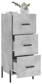 vidaXL Ντουλάπι Γκρι Σκυροδέματος 34,5x34x90 εκ. Επεξεργασμένο Ξύλο