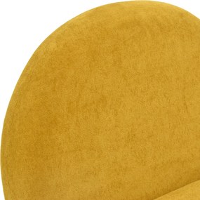 Πολυθρόνα περιστρεφόμενη Zenny pakoworld υφασμα κίτρινο 64x85x68εκ
