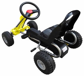 vidaXL Go Kart με Πετάλια Κίτρινο