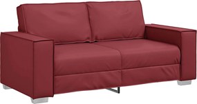 vidaXL Διθέσιος καναπές Κόκκινο 180 cm Τεχνητό Δέρμα