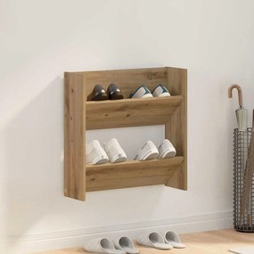 vidaXL Ντουλάπες παπουτσιών τοίχου artisan δρυς 60 x 18 x 60 εκ