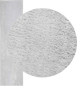 vidaXL Χαλί HUARTE Γκρι 80 x 750 cm 100% Πολυεστέρας Επίπεδος