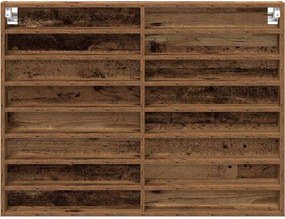 vidaXL Βιτρίνα Επιτοίχιο Παλιό ξύλο 100 x 8,5 x 75 cm