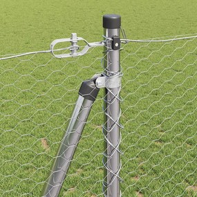 vidaXL Εξωτερική Εξαγωνική Περίφραξη με Σκυρόδετη Βάση 25 x 1,2 μ
