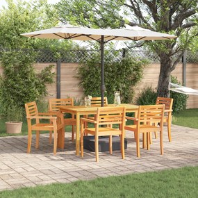 vidaXL Σετ Τραπεζιού Κήπου 7 pcs Καστανό 140 x 80 x 74 cm
