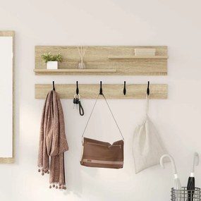 vidaXL Τοίχου Κρεμάστρα Δρύς Sonoma 90 x 15 x 36 εκ.