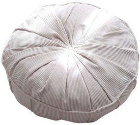 Πουφ Vintage Ribbed 60x60x20cm White