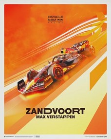 Εκτύπωση έργου τέχνης Oracle Red Bull Racing - Max Verstappen - Dutch Grand Prix - 2022, (40 x 50 cm)