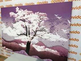 Εικόνα συννεφιασμένο δέντρο - 120x80