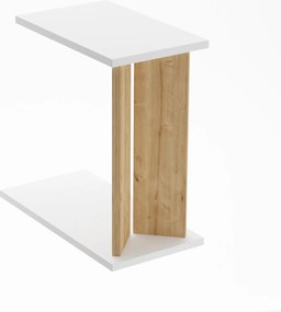 Βοηθητικό Τραπεζάκι Sapphire Δρυς / Λευκό FLUDOPO 25x50x48.6