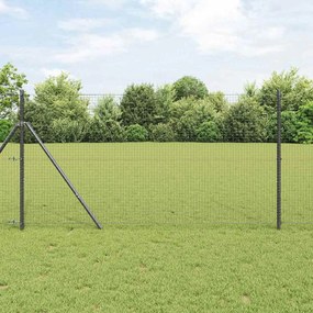vidaXL Συγκολλητός φράχτης από σύρμα Γκρι 1.2 x 25 m Ατσάλι