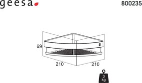 Geesa Tiger Cooper 800235 Inox Black - Μπουκαλοθηκη γωνιακη