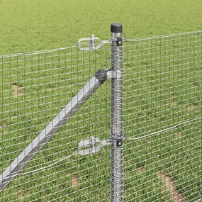 vidaXL Συρματόπλεγμα με ακίδες 25 x 0,5 m Γαλβανισμένος Χάλυβας Ασημί