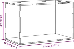 vidaXL Κουτί Βιτρίνας Διαφανές Ακρυλικό 31x17x19 εκ.