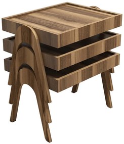 Ζιγκόν Roma (Σετ 3Τμχ) 845HCT2825 53,6x40x64cm Walnut