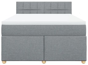 ΚΡΕΒΑΤΙ BOXSPRING ΜΕ ΣΤΡΩΜΑ ΑΝΟΙΧΤΟ ΓΚΡΙ 140X200 ΕΚ. ΥΦΑΣΜΑΤΙΝΟ 3289003