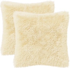 vidaXL Κάλυμμα Μαξιλαριού 2 pcs HEERLEN Κρεμ 35 x 35 cm PV Φλίς