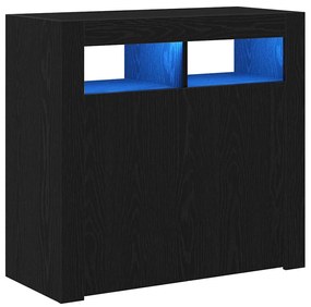 vidaXL Πλαϊνό γραφείο Μαύρο 80 x 35 x 75 cm Επεξεργασμένο ξύλο