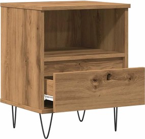 vidaXL Κομοδίνο τεχνίτης Δρυς 40x35x50 εκ. από Επεξεργασμένο Ξύλο