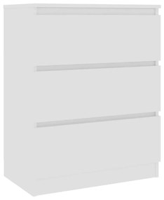 Συρταριέρα Λευκή 60x35x76 εκ. από Επεξεργασμένο Ξύλο - Λευκό