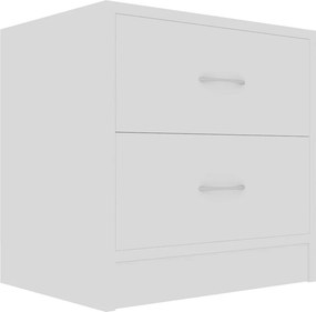 vidaXL Κομοδίνα 2 τεμ. Λευκά 40 x 30 x 40 εκ. από Επεξ. Ξύλο