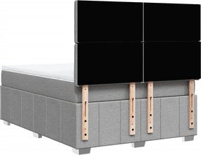 vidaXL Κρεβάτι Boxspring με Στρώμα Αν. Πράσινο 160x200εκ Υφασμάτινο