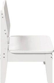 Καρέκλα κήπου vidaXL Λευκό 60x52,5x72 cm Ξύλο πεύκο μασίφ