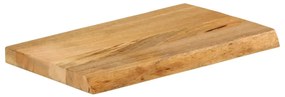 vidaXL Επιφάνεια Τραπεζιού 60x20x2,5 εκ. Live Edge Μασίφ Ξύλο Μάνγκο