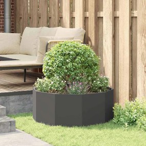 vidaXL Γλάστρα Μαύρο 90 x 90 x 35 εκ Ατσάλι