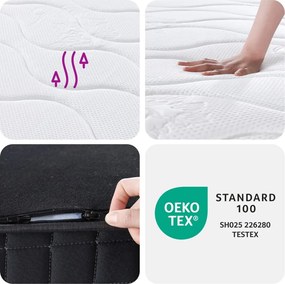 vidaXL Στρώμα με Bonnell Springs Medium 90 x 200 εκ.