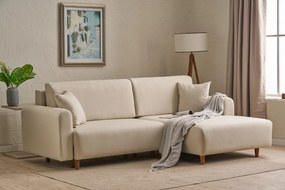 Corner Sofa-Bed Mane Right - Cream Cream