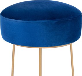 ΣΚΑΜΠΟ KARLO HM8411.08 ΜΠΛΕ ΒΕΛΟΥΔΟ ΜΕ ΧΡΥΣΗ ΒΑΣΗ Φ36x38Υ εκ.