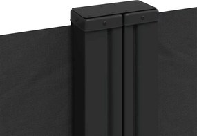 vidaXL Σκίαστρο Πλαϊνό Συρόμενο Μαύρο 120 x 600 εκ.