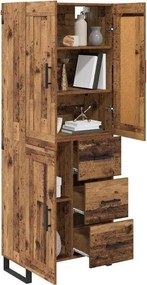 vidaXL Highboard 2 pcs Παλιό ξύλο 69,5 x 34 x 180 εκ.