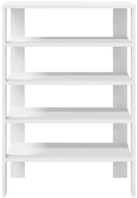 Ράφι παπουτσιών Λευκό 61x32x87,5 cm Κατασκευασμένο ξύλο - Λευκό