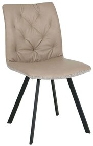 Καρέκλα Due Facce 03-1014 60x46x88cm Latte-Beige Μέταλλο,Ύφασμα