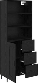 vidaXL Highboard 2 pcs Μαύρη Οξυά 69,5 x 34 x 180 εκ.