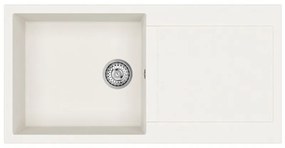 Helika Tesa SQT 103 Ένθετος Γρανιτένιος Νεροχύτης Μ100xΠ50cm Λευκός