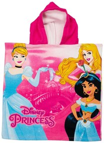 Πόντσο Θαλάσσης Quick Dry Disney Home Princess 24 50X100 Pink 100% Microfiber - Disney Home