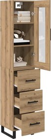 vidaXL Highboard Artisan Oak 34,5 x 34 x 180 εκ. Επεξεργασμένο ξύλο