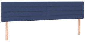 Κεφαλάρι Κρεβατιού LED Μπλε 160x5x78/88 εκ. Υφασμάτινο 3121764