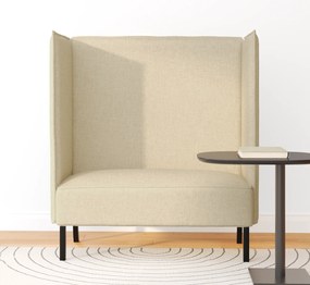 vidaXL Καναπές ψηλής πλάτης Κρεμ 109x56x121 εκ. Υφάσματα