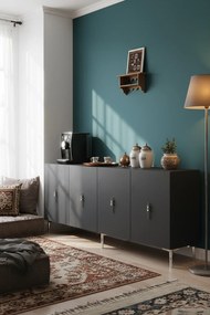 Stewehome πολυλειτουργική κονσόλα ντουλάπι για καφέ και βάση τηλεόρασης 180x32x75 cm