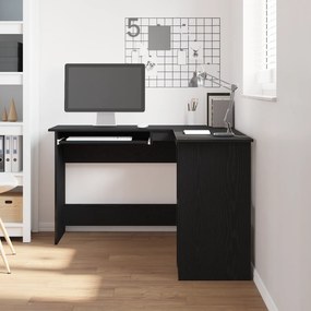 vidaXL Γραφείο  Μαύρο Δρυς 120x140x75 εκ. Από Επεξεργασμένο Ξύλο