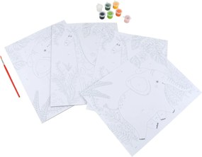Ζωγραφικής με αριθμούς Elephant - Giraffe Colorem &amp;amp; χρώματα