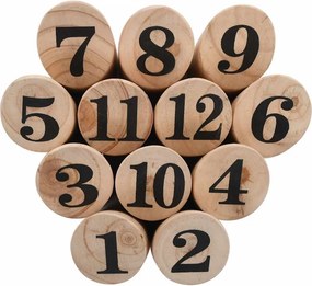 vidaXL Παιχνίδι Number Kubb Ξύλινο