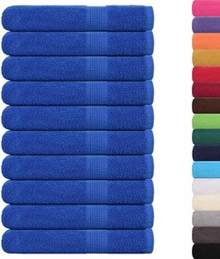 vidaXL Πετσέτες FROGN 10 τεμ. Μπλε 100x200 εκ. 360 γρ./μ²